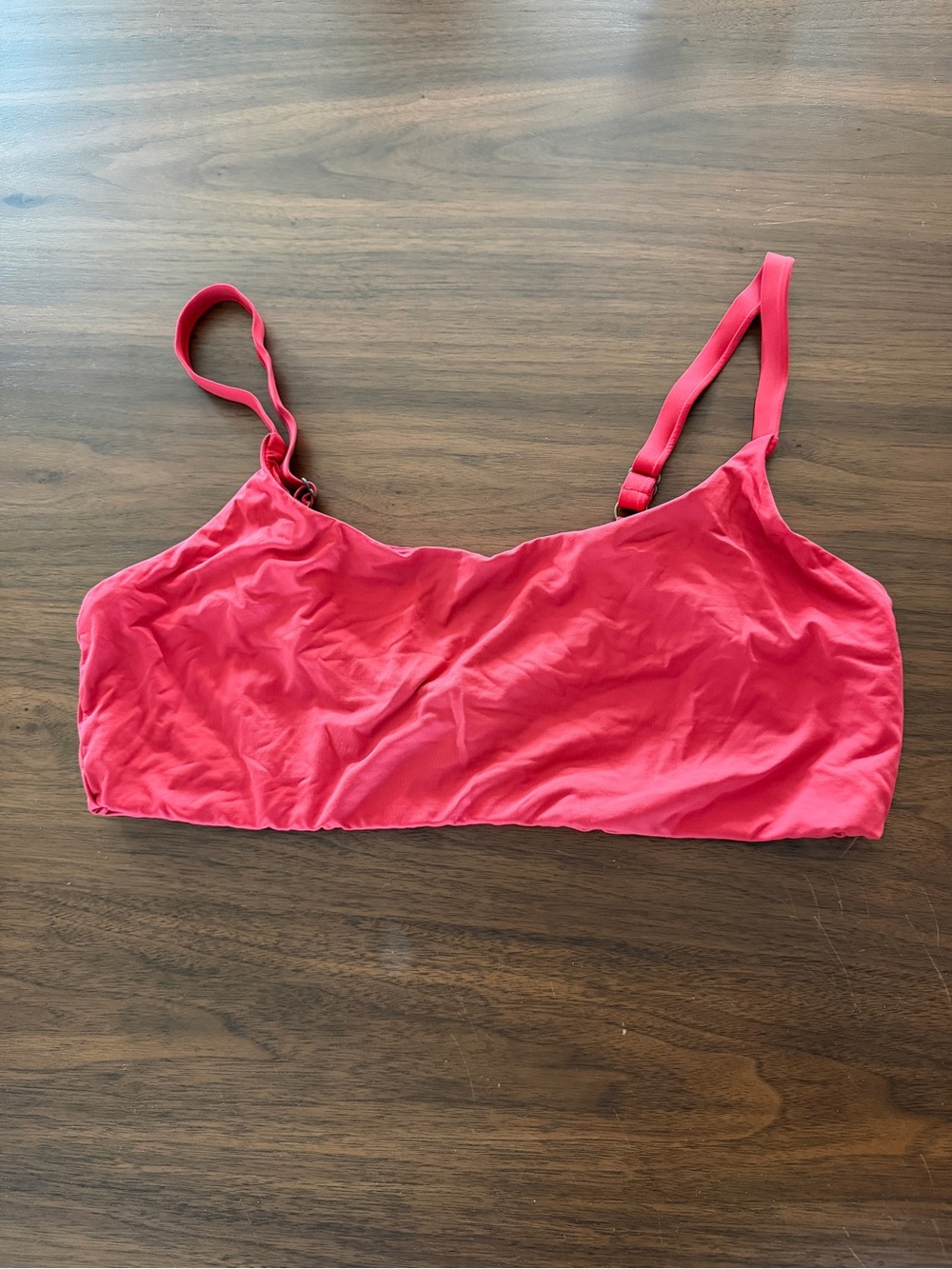 Andie Red Coral Longline Bikini Top XXL Adjustable Straps